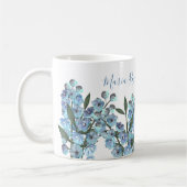 Botanische Blume des Blauen Delphinus Kaffeetasse (Links)