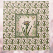 Botanische Blume Dusty Pink Green Fig Marigold Duschvorhang