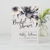 Botanische Blume Elegantes Boho Brautparty Einladung (Stehend Vorderseite)