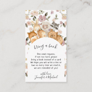 Botanische Blume Forest Baby Animal bringen Buch Begleitkarte