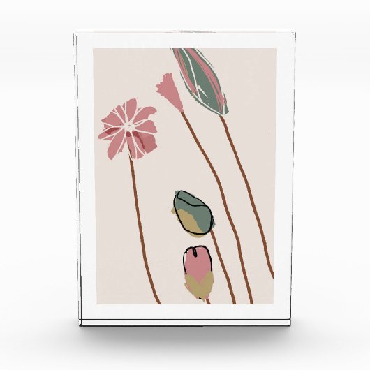 Botanische Blume Fotoblock (Vorderseite)