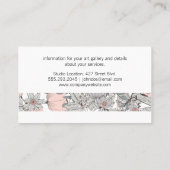 Botanische Blume | Fotokamera-Symbol Visitenkarte (Rückseite)