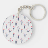 Botanische Blume-Frühling Schlüsselanhänger (Rückseite)