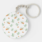 Botanische Blume-Frühling Schlüsselanhänger (Rückseite)