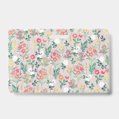 Botanische Blume für hübsche Wasserfarbe Ausweis (Rückseite)