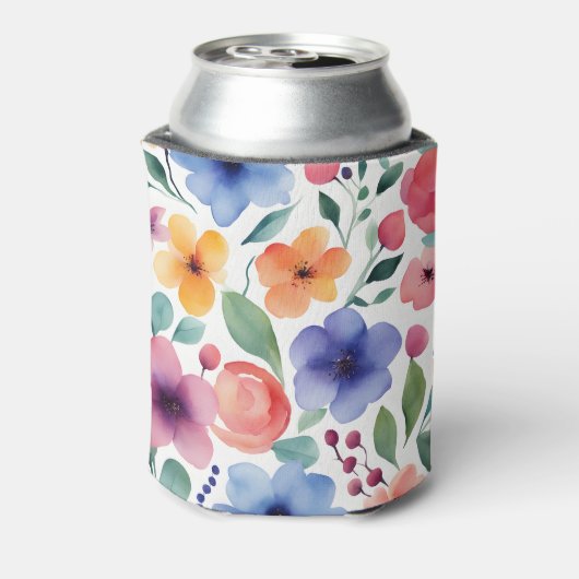 Botanische Blume Hochzeit im Aquarell Dosenkühler (Kanne Rückseite)