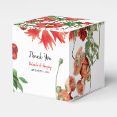 Botanische Blume Hochzeit im Roten Blumengarten Geschenkschachtel (Vorderseite)