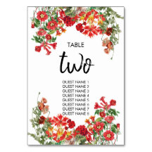 Botanische Blume Hochzeit im Roten Blumengarten