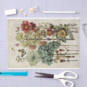 Botanische Blume Illustrationen zum Pergament Nr.  Seidenpapier (Handwerk)