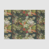 Botanische Blume im dunklen Hintergrund Seidenpapier (Vorderseite)