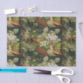 Botanische Blume im dunklen Hintergrund Seidenpapier (Handwerk)