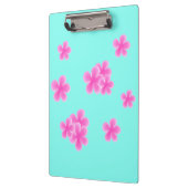 Botanische Blume in modernen Aquarellfarben Klemmbrett (Links)