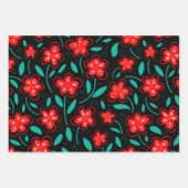 Botanische Blume in modernen Wasserfarben Geschenkpapier Set (Vorderseite 3)