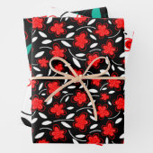 Botanische Blume in modernen Wasserfarben Geschenkpapier Set (Beispiel)