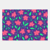 Botanische Blume in modernen Wasserfarben Geschenkpapier Set (Vorderseite 3)