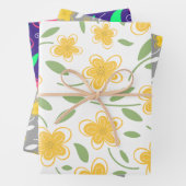 Botanische Blume in modernen Wasserfarben Geschenkpapier Set (Beispiel)