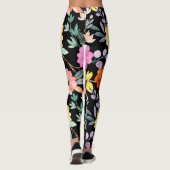 Botanische Blume in modernen Wasserfarben Leggings (Rückseite)