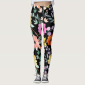 Botanische Blume in modernen Wasserfarben Leggings (Vorderseite)