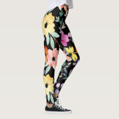 Botanische Blume in modernen Wasserfarben Leggings (Rechts)