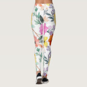 Botanische Blume in modernen Wasserfarben Leggings (Rückseite)
