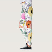 Botanische Blume in modernen Wasserfarben Leggings (Links)