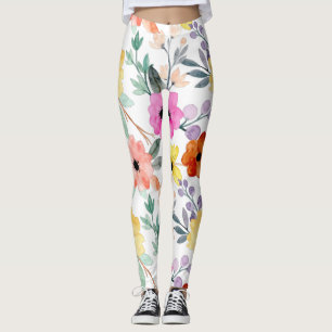 Botanische Blume in modernen Wasserfarben Leggings