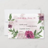 botanische Blume in Rosa RSVP Karte (Vorderseite)