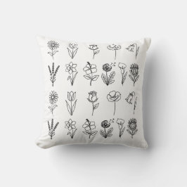 botanische Blume Kissen