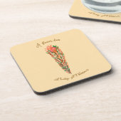 Botanische Blume Kunst - individuelles Angebot Getränkeuntersetzer (Linke Seite)