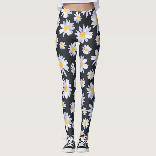 Botanische Blume Leggings (Vorderseite)