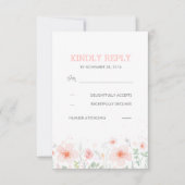 Botanische Blume Meadow Wedding RSVP (Vorderseite)