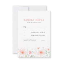 Botanische Blume Meadow Wedding RSVP
