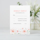 Botanische Blume Meadow Wedding RSVP Karte (Stehend Vorderseite)