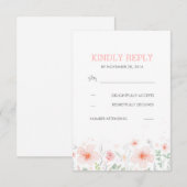 Botanische Blume Meadow Wedding RSVP Karte (Vorne/Hinten)