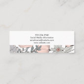 Botanische Blume Mini Visitenkarte (Rückseite)