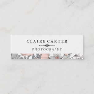 Botanische Blume Mini Visitenkarte
