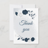 Botanische Blume mit eleganter Linienführung Dankeskarte (Vorderseite)