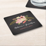 Botanische Blume-Papier-Untersetzer für Kopfplatte Rechteckiger Pappuntersetzer<br><div class="desc">Diese Untersetzer stimmen sich mit der Botanischen Hochzeitssuite der Chalkboard Blume ab und können mit Ihren Namen und Ihrem Hochzeitsdatum personalisiert werden. Enthält eine grafische botanische Blume Spray.</div>