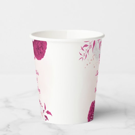 Botanische Blume Pappbecher (Links)