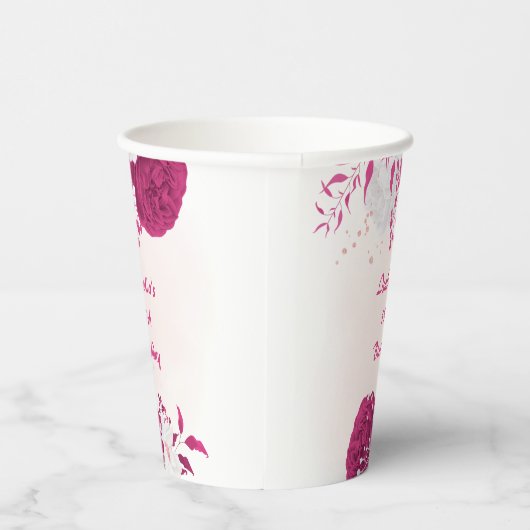 Botanische Blume Pappbecher (Rechts)