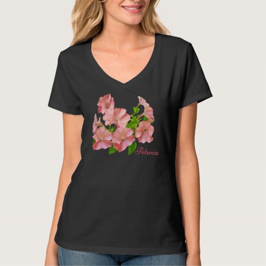 Botanische Blume Petunia T-Shirt (Vorderseite)