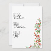 Botanische Blume Rot-Aquarell Feiertagskarte (Vorderseite)