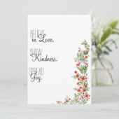 Botanische Blume Rot-Aquarell Feiertagskarte (Stehend Vorderseite)