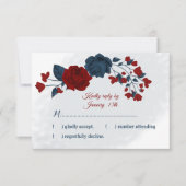 botanische Blume RSVP Karte (Vorderseite)