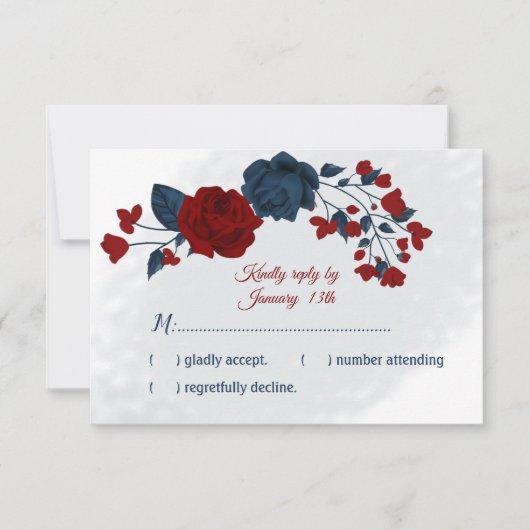 botanische Blume RSVP Karte (Vorderseite)