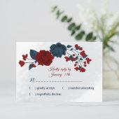 botanische Blume RSVP Karte (Stehend Vorderseite)