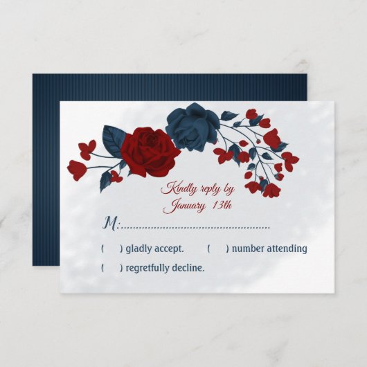 botanische Blume RSVP Karte (Vorne/Hinten)