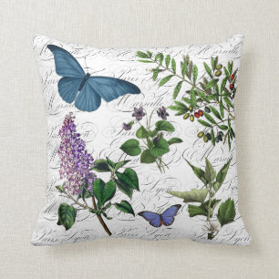 Botanische Blume Schmetterling Hübsch Paris Typogr Kissen