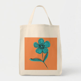 botanische Blume Tragetasche