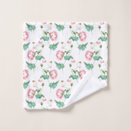 Botanische Blume und Biene Badhandtuch Set (Waschlappen)